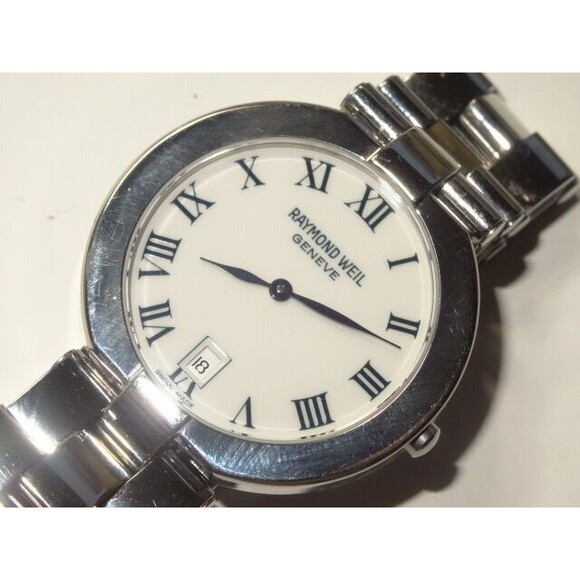 Mens Raymond Weil Allegro Model 9117 SS Date Watch Classic Roman Dial - Picture 3 of 9